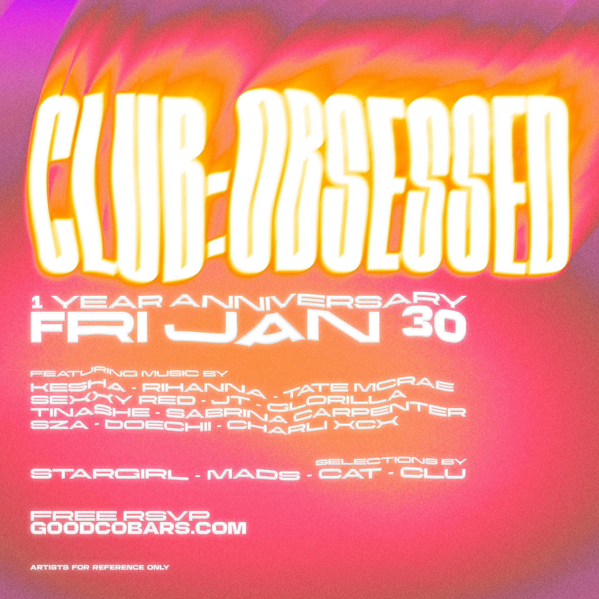 Club Obsessed 1 Year Anniversay