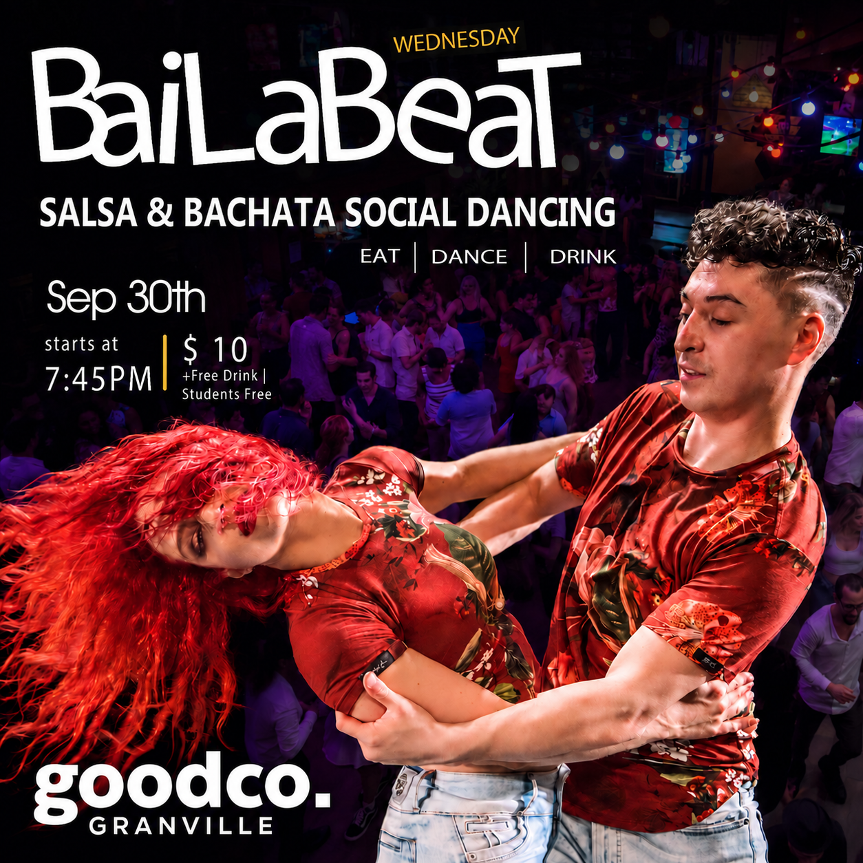 Baila Beat Wednesdays - Salsa & Bachata Dance