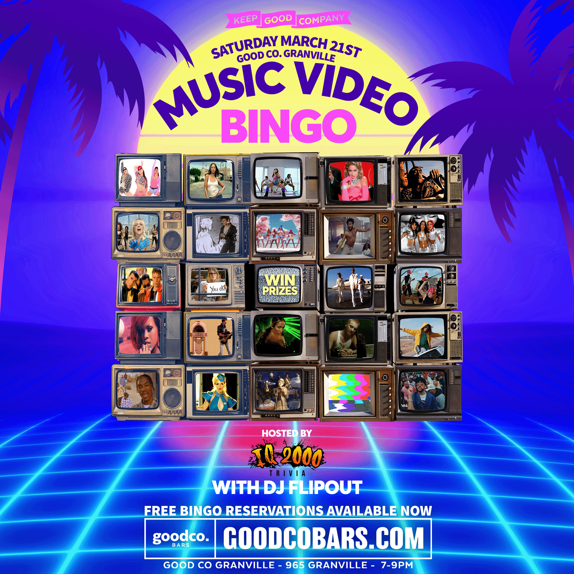 Music Video Bingo with IQ2000 & DJ Flipout